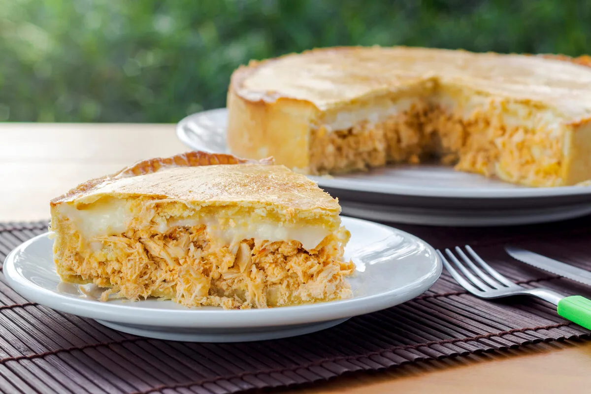 pastelão de frango com requeijão