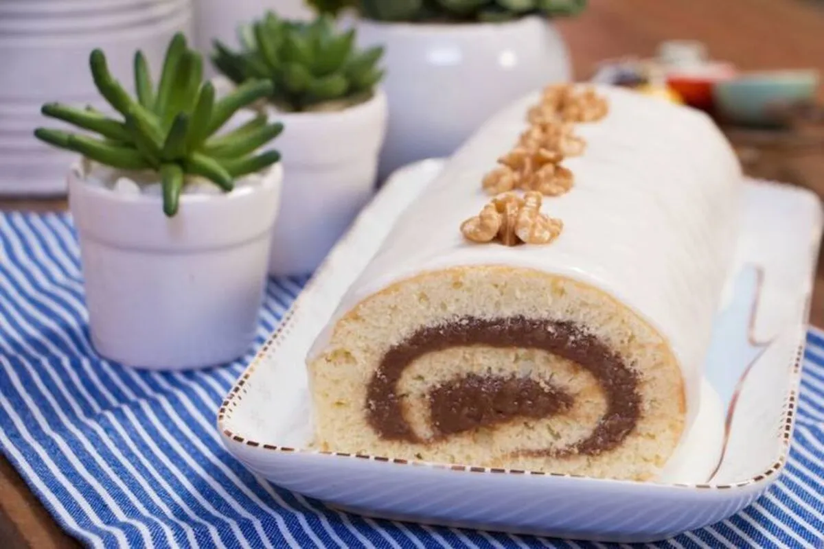 Receita de Rocambole de Nozes