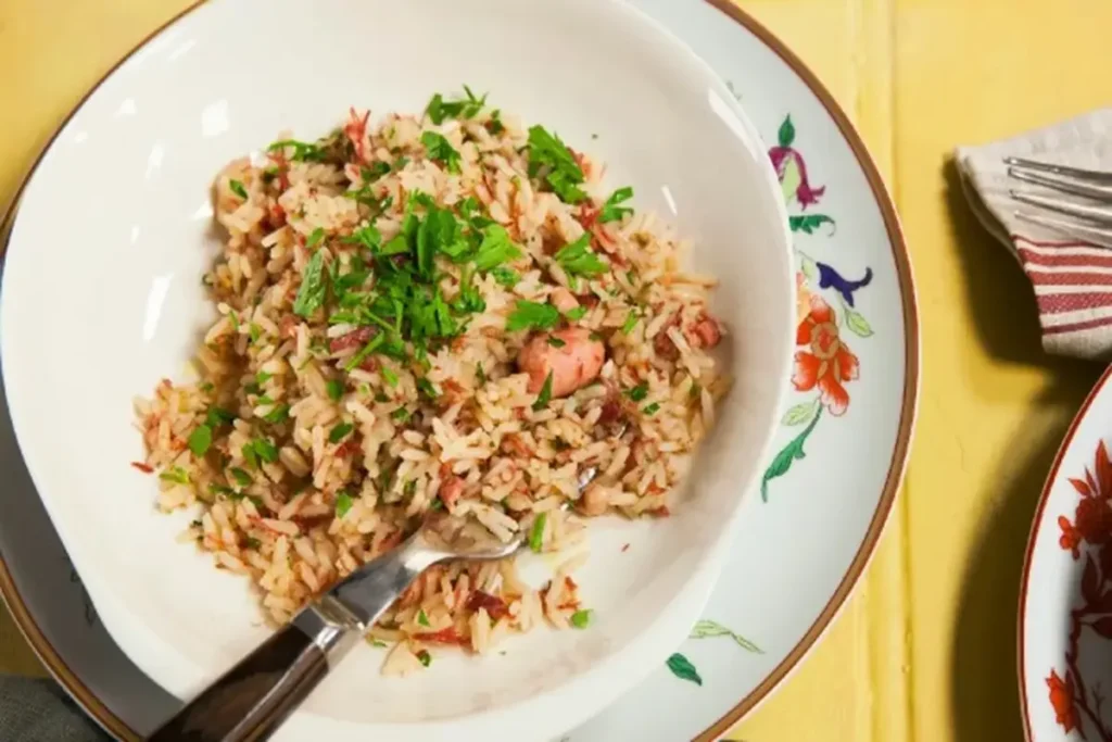 carreteiro com carne seca e calabresa