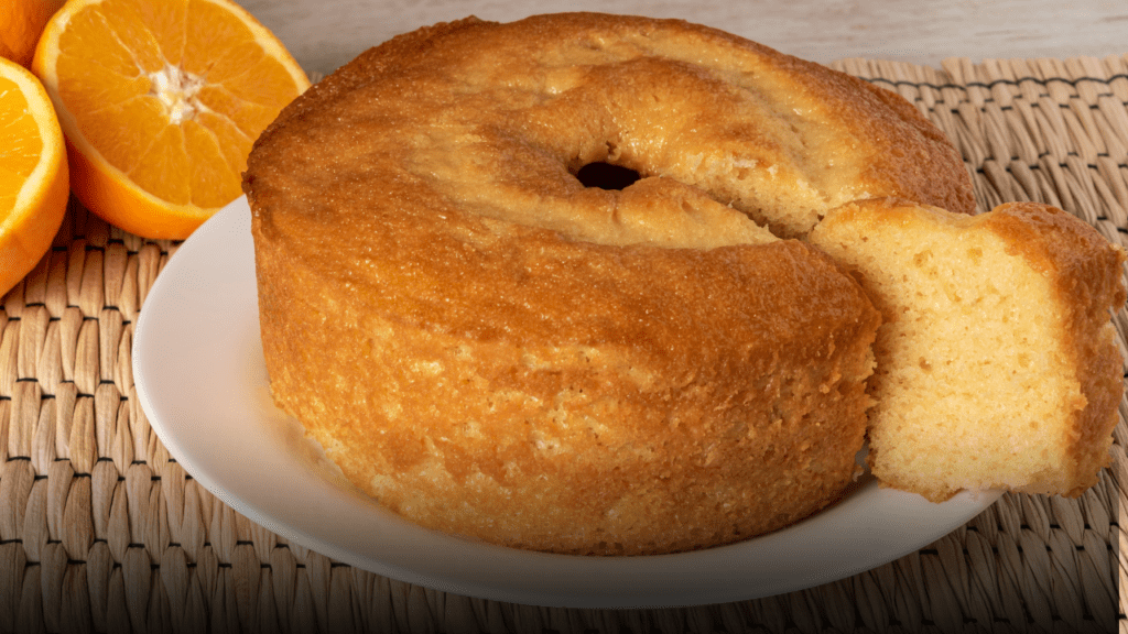 Bolo de laranja com casca