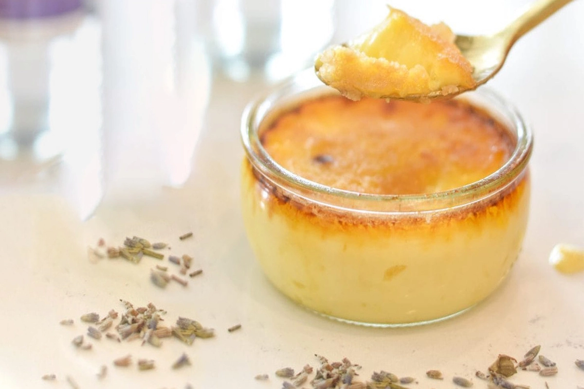 Receita de Crème brûlée de lavanda